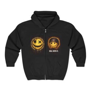 Moletom com capuz I Have A Plan It's Not A Good One | Smiley Faces, Roll With It, Preto, XGG (CDs)