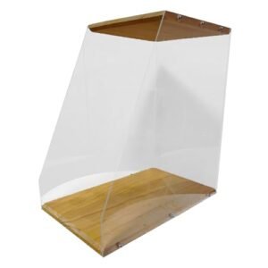 MotiveTech Suporte para toca-discos, enfeite de madeira, organizador de mesa para arquivos de escritório (Equipamentos)