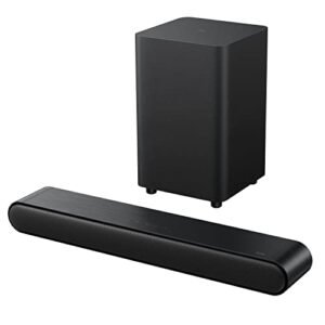 TCL Barra de som de 2,1 canais com subwoofer sem fios (modelo S4210, modelo 2023), Dolby Audio, DTS virtual: X, Bluetooth, entrada de assistente de voz, montagem na parede e cabo HDMI incluídos, (Equipamentos)