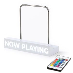 Noahrk Suporte de disco de vinil iluminado por LED (branco), decoração de disco de vinil, decoração de parede de discos, acessórios para toca-discos, acessórios para toca-discos - alimentado por USB e (Equipamentos)