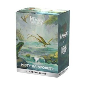 Dragon Shield | Matte Dual Art Sleeves | 100 CT - Smooth & Tough Premium TCG Sleeves | Compatible with Pokemon, Flesh & Blood, One Piece & Magic The Gathering | Misty Rainforest