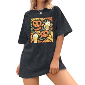 VILOVE Camiseta Oktoberfest Big German Oktoberfest, camiseta divertida com estampa de cerveja, Cinza escuro A, G (Cervejas)