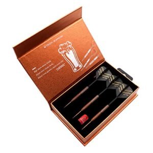 CUESOUL Craft Beer com tinta a óleo acabada e unificadora ROST Flights - 23 g ponta de aço conjunto de dardos 90% tungstênio (Cervejas)