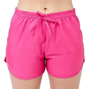 Shorts Tactel Feminino Bermudinha Praia Treino Caminhada Vinha Fashion (ROSA, GG: 46-48) (Vinhos)