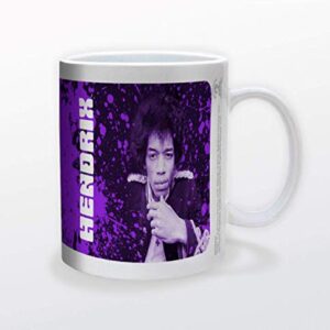 Caneca de café de cerâmica Jimi Hendrix Scuse Me While I Kiss The Sky Retro Classic Rock Music xícara de chá Divertida Novidade Presente 355 ml (CDs)