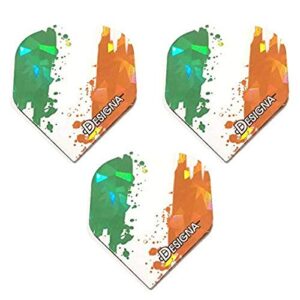 DESIGNA Pacote com 9 voos Holográficos Irlanda Fighting Irish 75 Micron Strong Standard Dart (Cervejas)