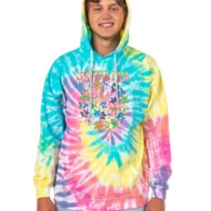 Bioworld Moletom com capuz masculino Grateful Dead Rainbow Spiral Tie Dye Dancing Bears, Multicolorido., GG (CDs)