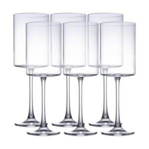 Jogo de 6 taças para Vinho Branco - Kubitto - Cristal Ecológico - 380ml - Transparente - Bohemia (Vinhos)