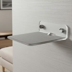 Suporte de parede de metal em forma de L, suporte universal para alto-falante de som único, suporte de parede pequeno para alto-falantes inteligentes, projetor, roteador, controle remoto, organizador (Equipamentos)