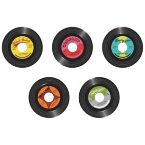 WrtmyR Pacote com 5 discos de vinil em branco, kit de colagem de parede de 28 cm, imagens estéticas, capa de álbum de CD, pôsteres para decoração de quarto para adolescentes, meninos e meninas, (Discos de Vinil)