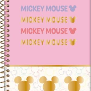 Jandaia - Caderno Espiral College 175x242mm CD 10 Matérias 160 Fls Mickey Arts Fundo Rosa e Off FSC (CDs)