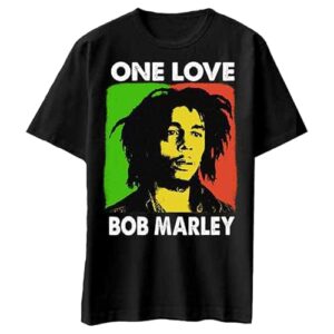 Camiseta masculina Bob Marley One Love Slim Fit Preta, Preto, G (CDs)