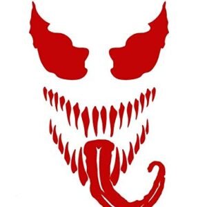 CCI Venom Carnage Adesivo de vinil de vinil da Marvel Comics | Carros Caminhões Vans Walls Laptop|Vermelho| 14 x 9 cm | CCI2096 (Discos de Vinil)