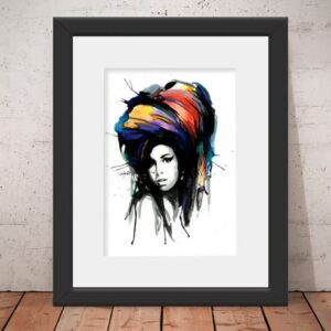 Quadro Amy Winehouse Poster 56x46cm Vidro + Paspatur U2994 (CDs)