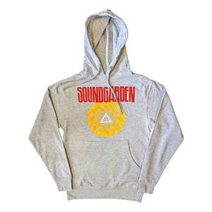 Moletom com capuz Soundgarden Badmotorfinger Band logotipo oficial unissex cinza, Cinza, Medium (CDs)