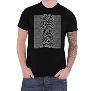 Joy Division Camiseta Unknown Pleasures Album Back Print New Official Men's Size, Preto, XG (CDs)