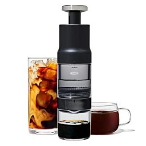 OXO Brew Rapid Brewer – cafeteira portátil, fermentação rápida manual quente e fria, cafeteira portátil pequena, cafeteira de viagem compacta