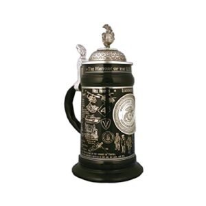 Caneca de cerveja de cerâmica do Corpo de Fuzileiros Navais dos EUA de 0,75 litros por Oktoberfest Haus (Cervejas)