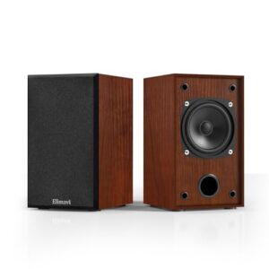 Elimavi 30 W x 2 alto-falantes passivos para toca-discos e sistemas de home theater, alto-falantes estéreo de média e alta frequência, alto-falantes surround traseiros internos, requer um amplificador (Discos de Vinil)