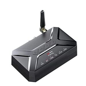 Transmissor Bluetooth 5.0 + EDR DC5V e adaptador receptor Bluetooth com cabo de carregamento USB tipo C e cabo de áudio de 3,5 mm para RCA (Equipamentos)