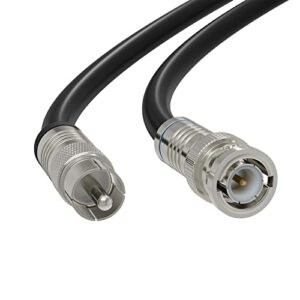 THE CIMPLE CO Cabo BNC para RCA RG6 de 9 pés - Cabo BNC macho para RCA macho - coaxial de 75 Ohm, conectores de 50/75 Ohm, SDI, HD-SDI, CCTV, câmera - preto, 2,7 metros (Equipamentos)
