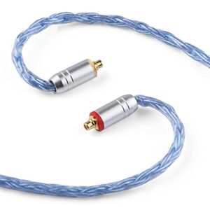 HIFIXAUDIO Tripowin Zonie Cabo IEM, fio de monitor auricular SPC de 3,5 mm, cabo de fone de ouvido HiFi banhado a prata de 16 núcleos, cabos de fone de ouvido de monitor de 1,25 metros para audiófilos (Equipamentos)