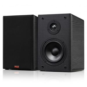 Pyle Alto-falantes de estante de 13,3 cm, par de alto-falantes de estante com fio com suporte de parede, Home Theater HiFi bidirecional com cone de papel, tweeter de domo macio, design compacto, 29 x (Equipamentos)