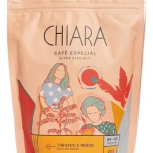 Chiara Café Especial Super Specialty Flor, Torrado e Moído, 100% Arábica, Brejetuba-ES, Torra Média, Notas de Caramelo e Mel, 250g, Pontuação 84-85 (Café)