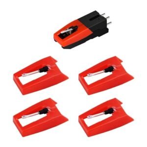SPYMINNPOO Agulha do Toca-Discos, Ponta de Plástico Vermelha de Alta Precisão, para Melhor Qualidade de Som e Desgaste Reduzido Dos Discos (Equipamentos)