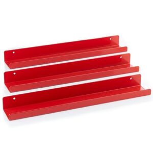 MÖNKE Prateleira para discos de vinil – 3 elegantes prateleiras flutuantes – exiba seus discos favoritos ou agora tocando na parede – este porta-discos de vinil caberá em discos de qualquer tamanho (Equipamentos)