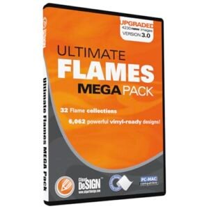 Flames Clipart, Vinyl Cutter Plotter Clip Art Images, Tribal Flame Vector Art, Sign Design Graphics CD [includes Flames Mini Pack as a FREE Bonus a $30 value] (CDs)