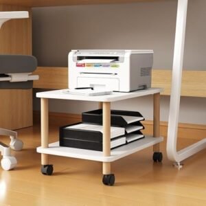 Carrinho AV com suporte de áudio HiFi para armazenamento de mídia, suporte para leitor de CD, suporte de mídia AV para casa/escritório/áudio/vídeo/DJ/cinema (camada 10 cm - 29 x 34 x 22,7 cm) (Equipamentos)