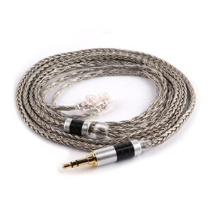 HIFIXAUDIO Tripowin Zonie Cabo IEM, fio de monitor auricular SPC de 3,5 mm, cabo de fone de ouvido HiFi banhado a prata de 16 núcleos, cabos de fone de ouvido de monitor de 1,25 metros para audiófilos (Equipamentos)