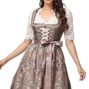 TrendiMax Women's German Dirndl Dress Bavarian Oktoberfest Halloween Carnival Costumes (Cervejas)