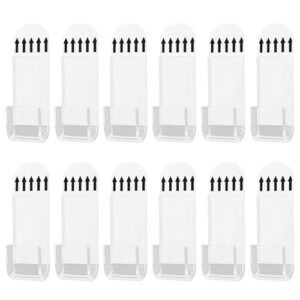 SpaceWings Pacote com 12 suportes de parede para disco de vinil acrílico transparente, suporte de capa de álbum de música de acrílico transparente 1,144 x 2 cm, suporte sem parafuso para casa/sala de (Equipamentos)