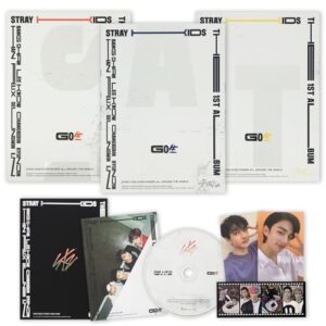GO生 (GO LIVE) 1st Album (Standard / Random Ver.) Package Box + Photobook + CD-R + Photocards + Unit Lyric Leaflet + 4 Cuts Film + 2 Pin Badges + 4 Extra Photocards Official K-POP Sealed Album - STRAY KIDS (CDs)
