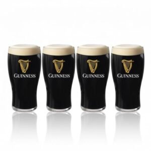 LORD'S ROCKS Copos de cerveja Guinness Official 597 g – Conjunto de 4, copos de cerveja em forma de tulipa da marca – Estilo clássico de pub irlandês (Cervejas)