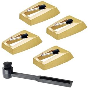 4 agulhas douradas para toca-discos (Equipamentos)