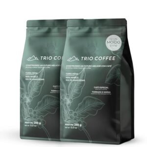 Kit 2x Café Especial TRIO COFFEE Moído 250g | 100% Arábica | Torra Média | Direto da Fazenda | Inovação e Sustentabilidade (Café)