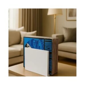 Estante Suporte De Mesa Porta Lp Em U Para Discos De Vinil Branco (Equipamentos)