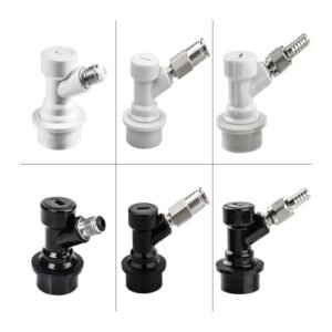 Fabricação caseira de cerveja Ball Lock Disconnect Set,Homebrew Beer Keg Disconnect Connector, Barbed Liquid/Gas Dispenser with Push-In Fit and Swivel Nuts Acessórios para vinho(Light green) (Cervejas)