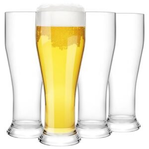BETTERFUN Conjunto de copos de cerveja de plástico Tritan inquebrável de 113 a 473 ml - Conjunto de copos de cerveja Pilsner para lava-louças, para festas, piscinas, presentes de aniversário (Cervejas)