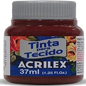 Tinta Para Tecido Fosca, Acrilex, Vinho, 37 ml (Vinhos)