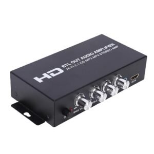 Sanpyl Amplificador de Potência de áudio de 2 Canais Com Bluetooth, 2 X 80 W (Canais Esquerdo direito) e 80 W (subwoofer), Suporte para Entrada HDMI AUX, Controle de Equalização (Plugue dos EUA) (Equipamentos)