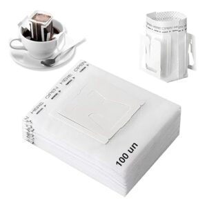 Conjunto 100 Coador de Café Individual Dose Única Filtro de Papel 7,5x9cm Coadores Descartáveis Individuais, Café Passado Manual (Café)