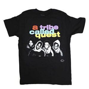 Camiseta masculina A Tribe Called Quest Group Shot Slim-Fit Preta | Mercadoria oficialmente licenciada, Preto, G (CDs)