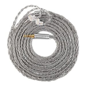 Kinboofi Cabo de monitor auricular de 2,0 m de comprimento, cabo IEM KBEAR ST24 Plus, fios de atualização de fone de ouvido HiFi banhados a prata 5N OCC, cabo de extensão de substituição de fone de (Equipamentos)