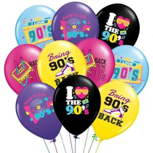90s Party Decorations - 30 pack Back to the 90s Balloons for 1990s theme Party Decorations│Retro Radio CD Neon Disco Balloons for I love 90S Hip Hop Rock and Roll Party Supplies (CDs)