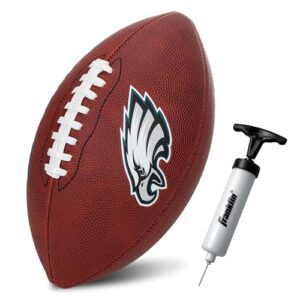 Franklin Sports NFL Philadelphia Eagles Football - Futebol Infantil Juvenil Tamanho Juvenil - Logotipo Oficial da NFL + Bola Colorida Juvenil - Bola de Fã Infantil (Discos de Vinil)