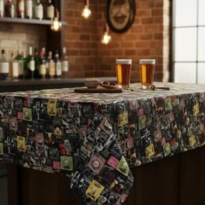 Genérico, Toalha Mesa Plástico Térmica Bar Pub Área Gourmet 1,40x1,40 (Cervejas)